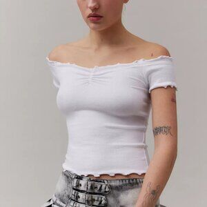 NWT Urban Outfitters BDG Michelle Off The Shoulder White Top